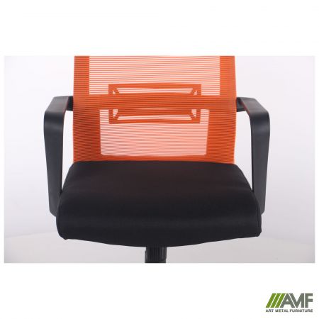 Фото 8 - Кресло Neon HR сиденье Саванна nova Black 19/спинка Сетка оранж