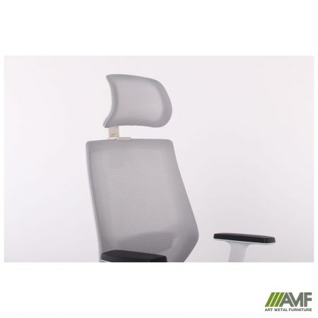 Фото 6 - Кресло Lead White HR сиденье Нест-19 св.серая/спинка Сетка SL-01 св.серая 