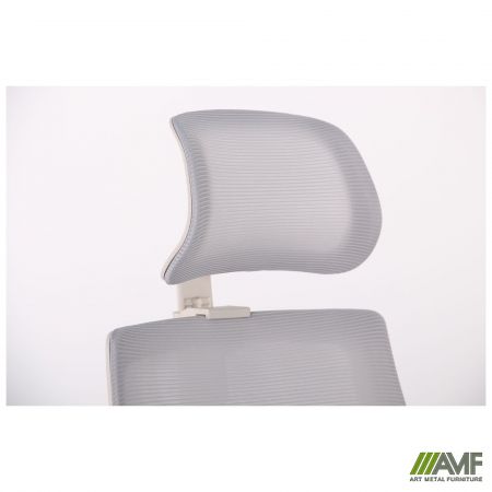 Фото 7 - Кресло Lead White HR сиденье Нест-19 св.серая/спинка Сетка SL-01 св.серая 