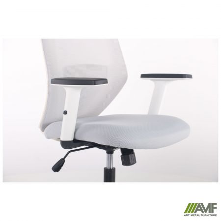 Фото 9 - Кресло Lead White HR сиденье Нест-19 св.серая/спинка Сетка SL-01 св.серая 