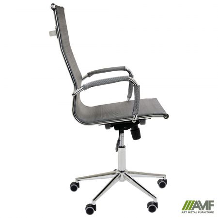 Фото 4 - Крісло Slim Net HB Хром Tilt білий 