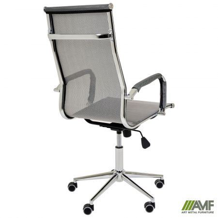 Фото 5 - Крісло Slim Net HB Хром Tilt білий 