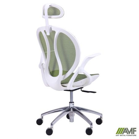Фото 4 - Кресло Lotus HR пластик белый/сетка зеленая