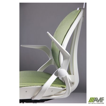 Фото 5 - Кресло Lotus HR пластик белый/сетка зеленая
