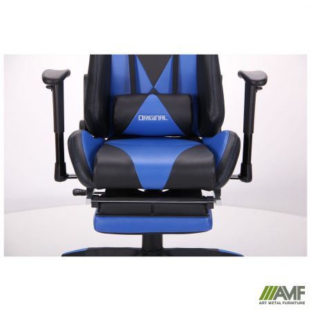 Фото 12 - Кресло VR Racer Magnus черный/синий 