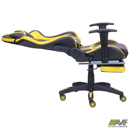 Фото 6 - Кресло VR Racer BattleBee черный/желтый 