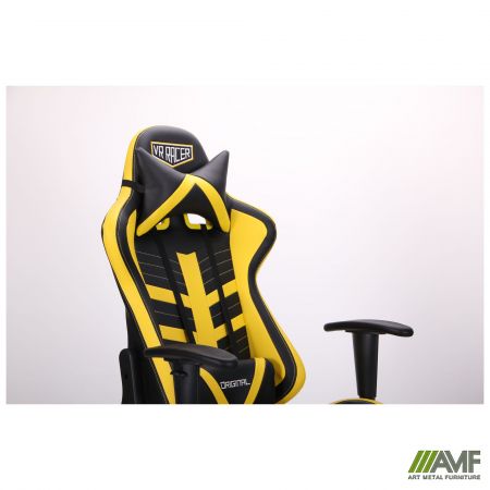 Фото 8 - Кресло VR Racer BattleBee черный/желтый 