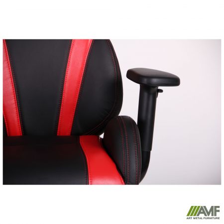 Фото 10 - Кресло VR Racer Atom черный, PU черный/красный