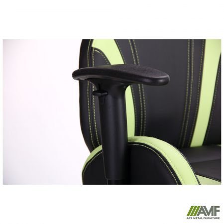 Фото 12 - Кресло VR Racer Zeus черный, PU черный/зеленый