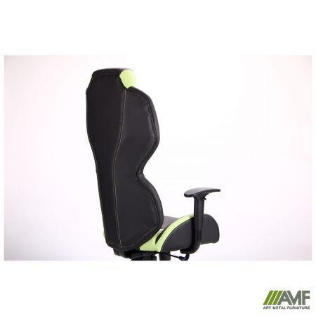 Фото 13 - Кресло VR Racer Zeus черный, PU черный/зеленый
