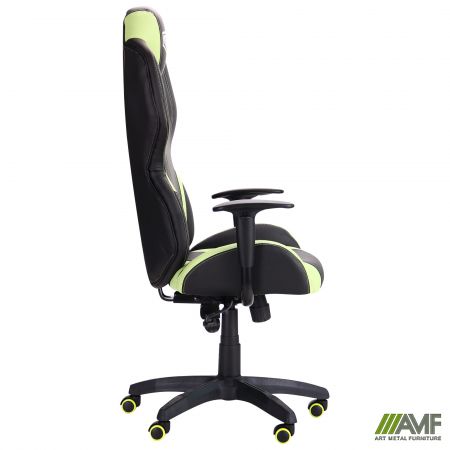 Фото 3 - Кресло VR Racer Zeus черный, PU черный/зеленый