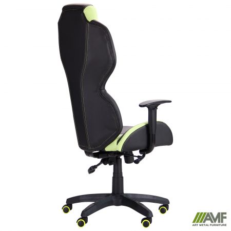 Фото 5 - Кресло VR Racer Zeus черный, PU черный/зеленый