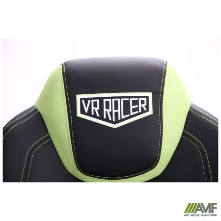 Фото 8 - Кресло VR Racer Zeus черный, PU черный/зеленый