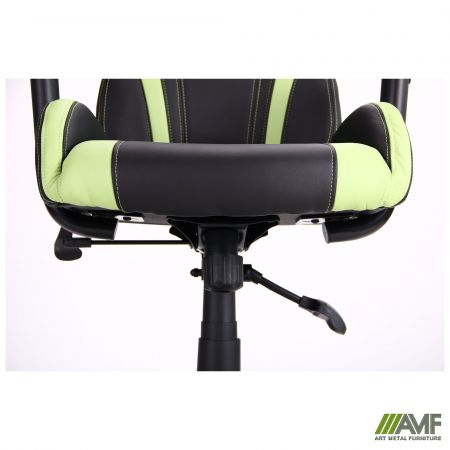Фото 10 - Кресло VR Racer Zeus черный, PU черный/зеленый
