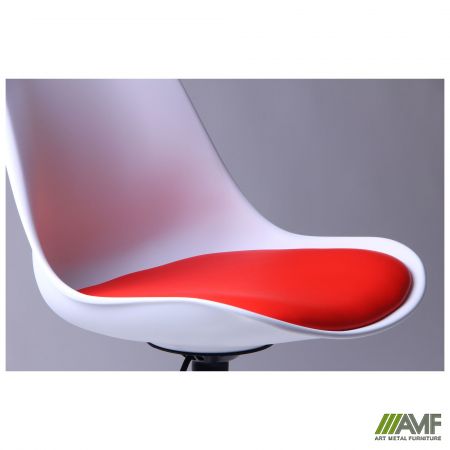 Фото 7 - Барный стул Aster chrome белый+красный 