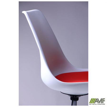 Фото 8 - Барный стул Aster chrome белый+красный 