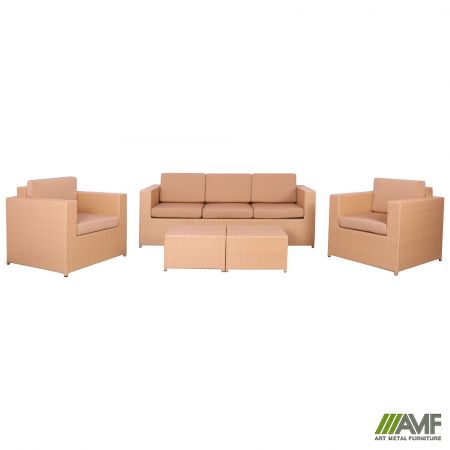 Фото 1 - Комплект мебели Santo из ротанга Elit (SC-B9508) Sand AM3041 ткань A14203