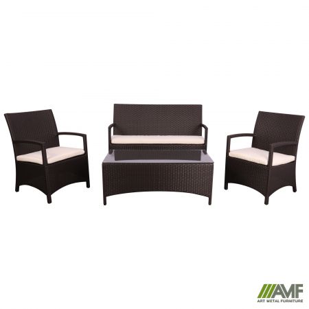 Фото 1 - Комплект мебели Bavaro из ротанга Elit (SC-A7428) Brown MB1034 ткань A13815 