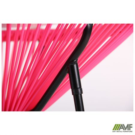 Фото 7 - Стол Agave черный, ротанг розовый