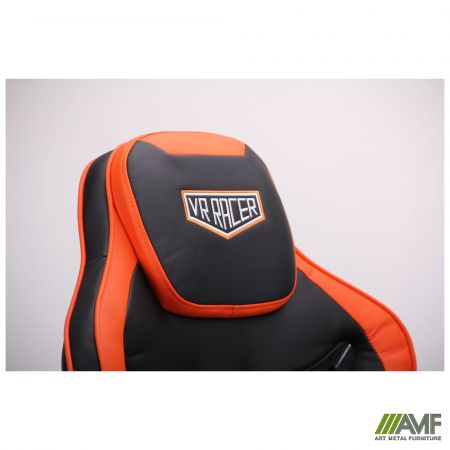 Фото 11 - Кресло VR Racer Expert Genius черный/оранжевый 