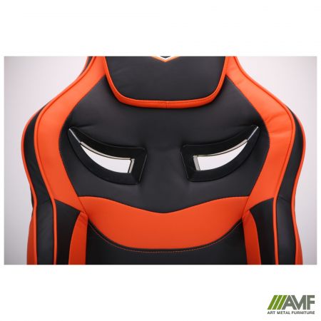 Фото 10 - Кресло VR Racer Expert Genius черный/оранжевый 