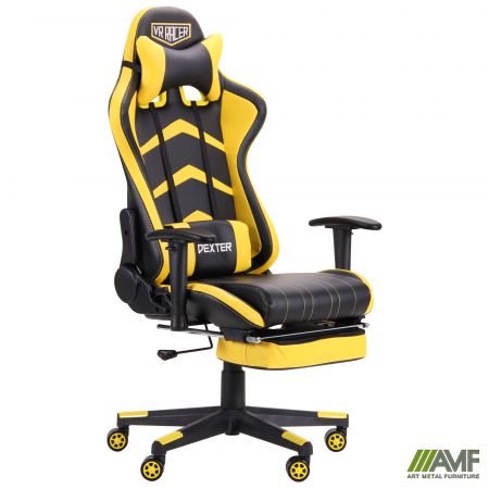 Фото 2 - Кресло VR Racer Dexter Megatron черный/желтый 