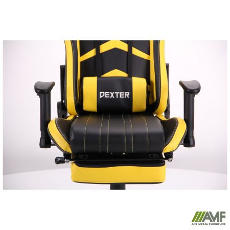 Фото 11 - Кресло VR Racer Dexter Megatron черный/желтый 