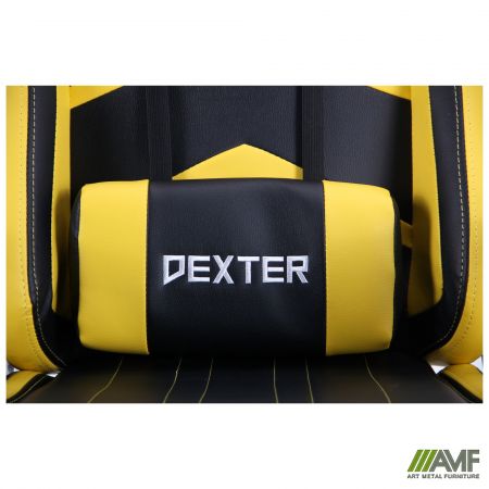 Фото 13 - Крісло VR Racer Dexter Megatron чорний/жовтий 