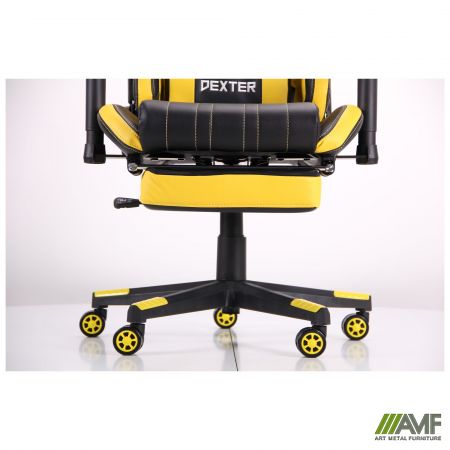 Фото 18 - Кресло VR Racer Dexter Megatron черный/желтый 