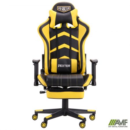 Фото 3 - Кресло VR Racer Dexter Megatron черный/желтый 