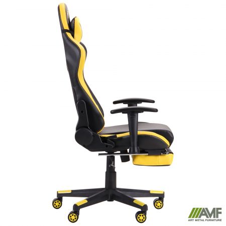 Фото 4 - Кресло VR Racer Dexter Megatron черный/желтый 
