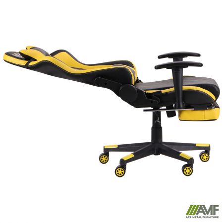 Фото 6 - Кресло VR Racer Dexter Megatron черный/желтый 