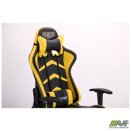 Фото 8 - Крісло VR Racer Dexter Megatron чорний/жовтий 