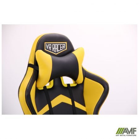 Фото 9 - Кресло VR Racer Dexter Megatron черный/желтый 