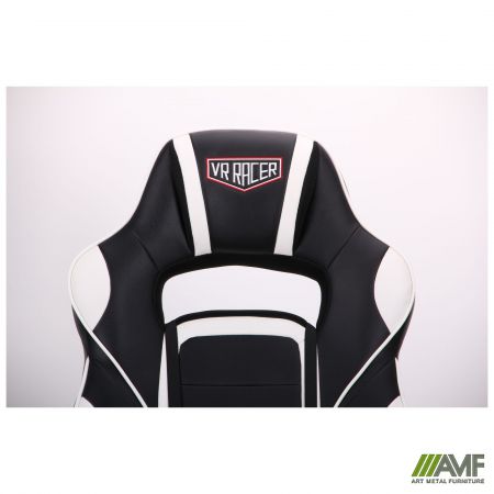 Фото 9 - Кресло VR Racer Dexter Vector черный/белый 