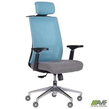 Фото 1 - Кресло Self светло-голубой/серый