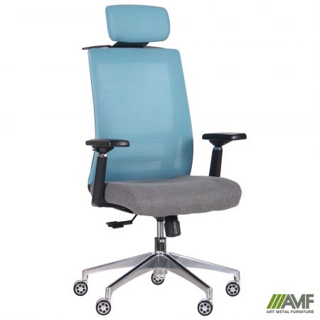 Фото 2 - Кресло Self светло-голубой/серый