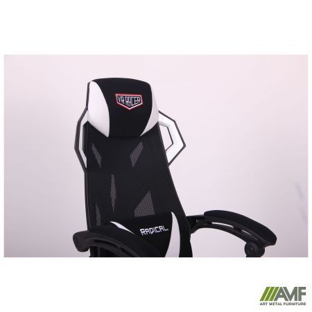 Фото 8 - Кресло VR Racer Radical Brooks черный/белый 