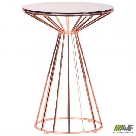 Фото 2 - Стол Canary, rose gold, glass top 