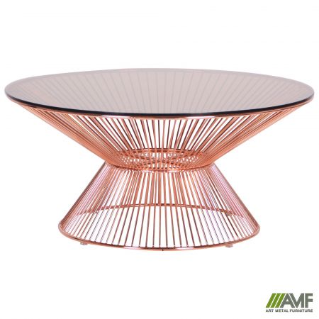 Фото 1 - Стол Owi, rose gold, glass top