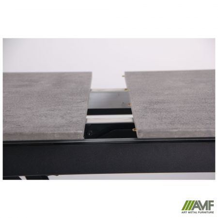 Фото 11 - Стол обеденный раскладной Jackson черный/МДФ бетон 