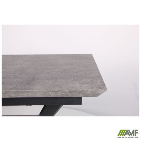 Фото 6 - Стіл обідній розкладний Jackson чорний / МДФ бетон 