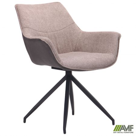 Фото 2 - Кресло поворотное Maryland черный/меланж латте/cowboy базальт