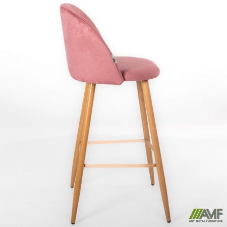 Фото 2 - Барный стул Bellini бук/pink 