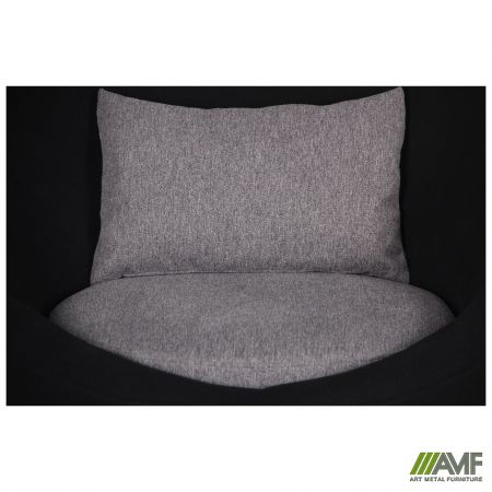 Фото 11 - Кресло Eclipse Сидней черный 7, серый 20, подушка серый 20 