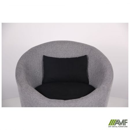 Фото 7 - Кресло Eclipse Сидней серый 20,черный 7, подушка черный 7 