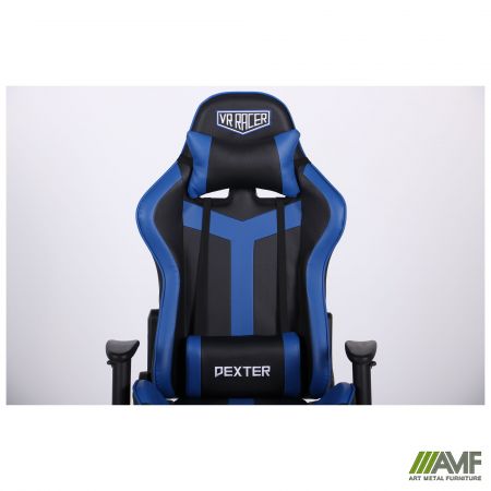 Фото 7 - Кресло VR Racer Dexter Slag черный/синий 