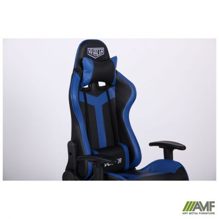 Фото 9 - Кресло VR Racer Dexter Slag черный/синий 