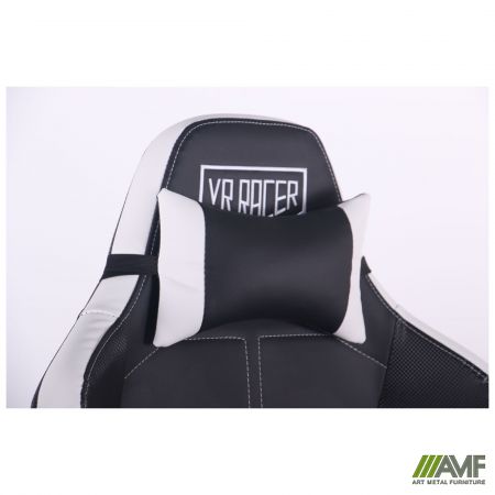 Фото 10 - Кресло VR Racer Expert Mentor черный/белый 