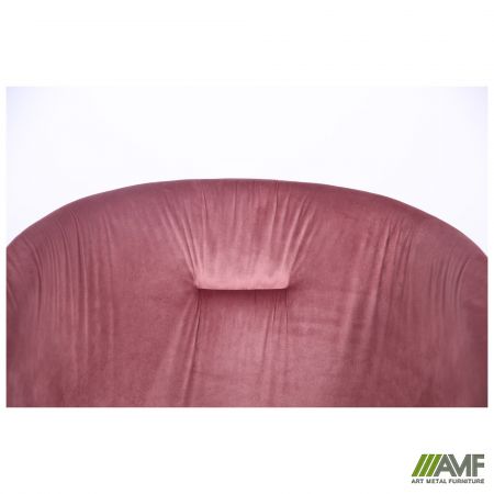 Фото 11 - Крісло поворотне Sacramento чорний / велюр рожевий антик 
